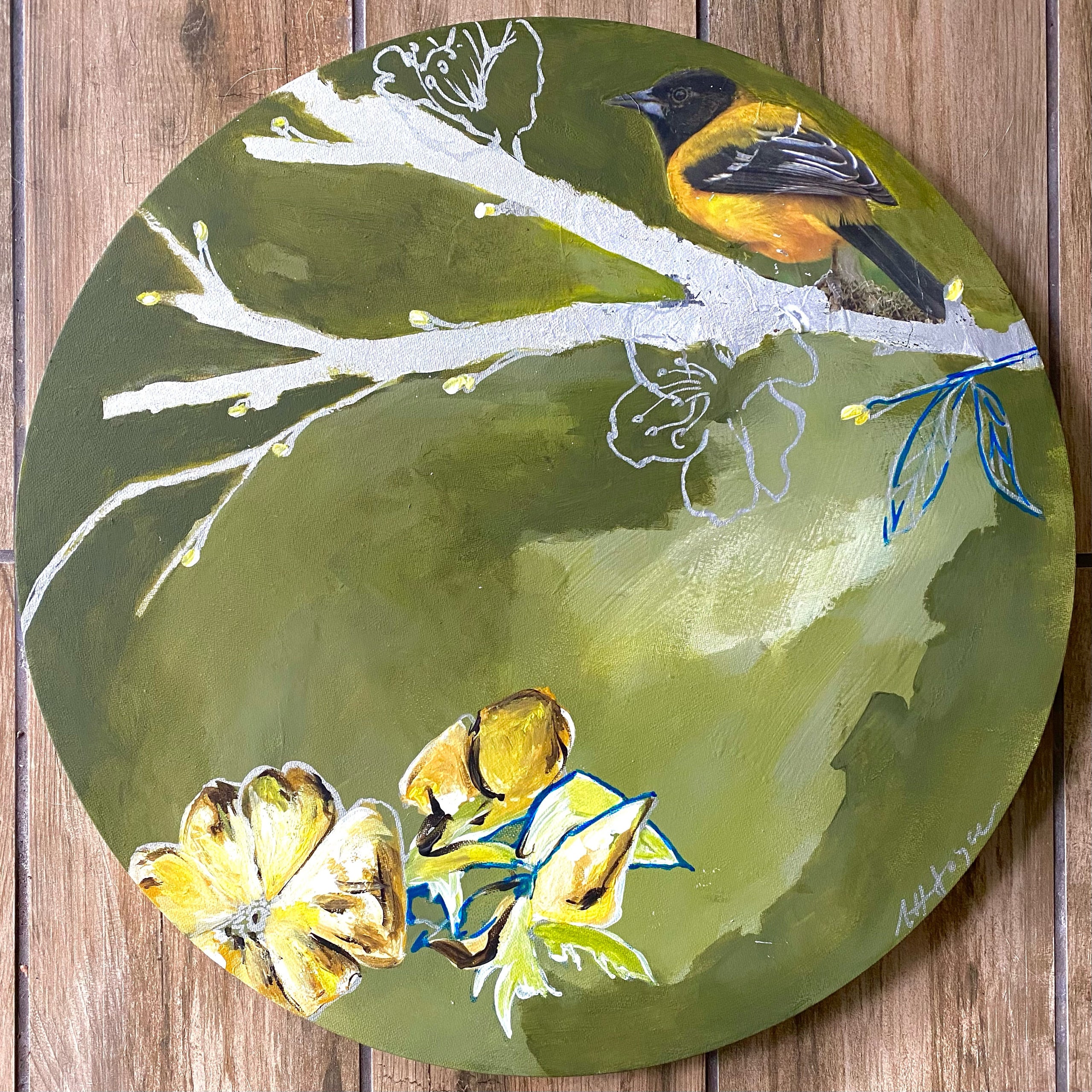 Yellow Warbler II painting